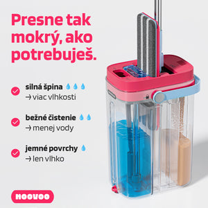 Dvokomorni plosnati mop - samočisteći