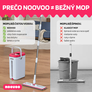Dvokomorni plosnati mop - samočisteći