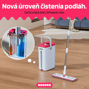 Dvokomorni plosnati mop - samočisteći