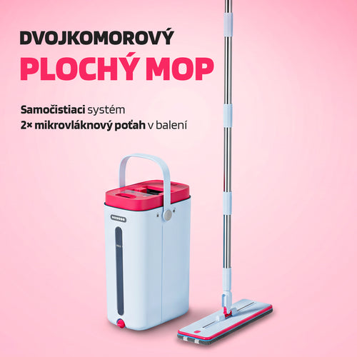 Dvokomorni plosnati mop - samočisteći
